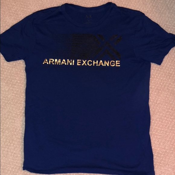 armani exchange blue shirt